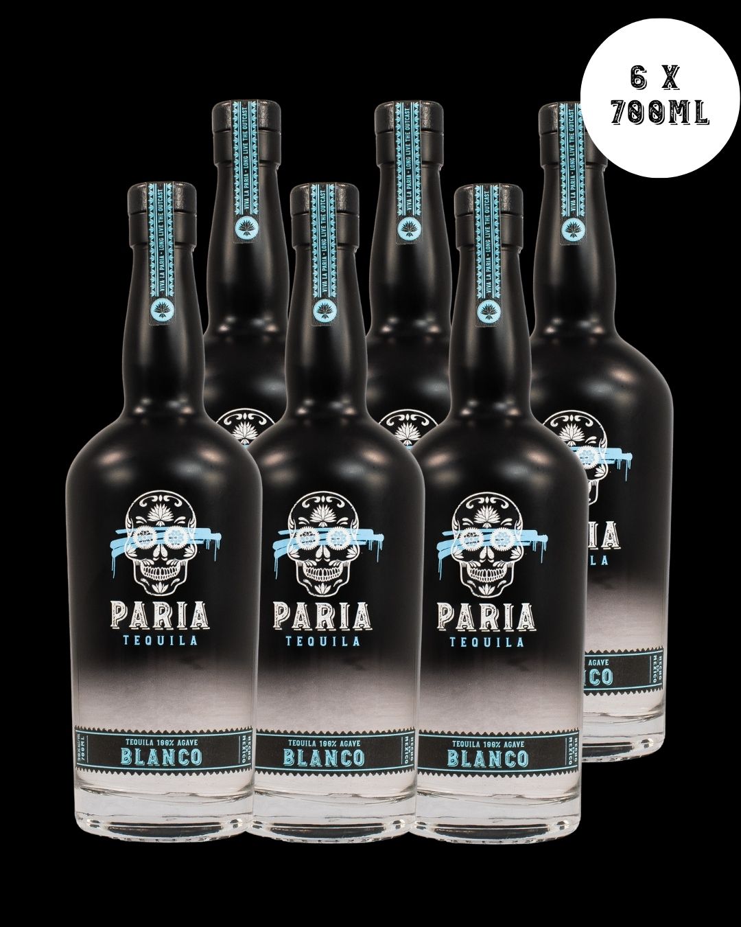 100% Agave Blanco Tequila CTN 37% ABV (6 Bottles)
