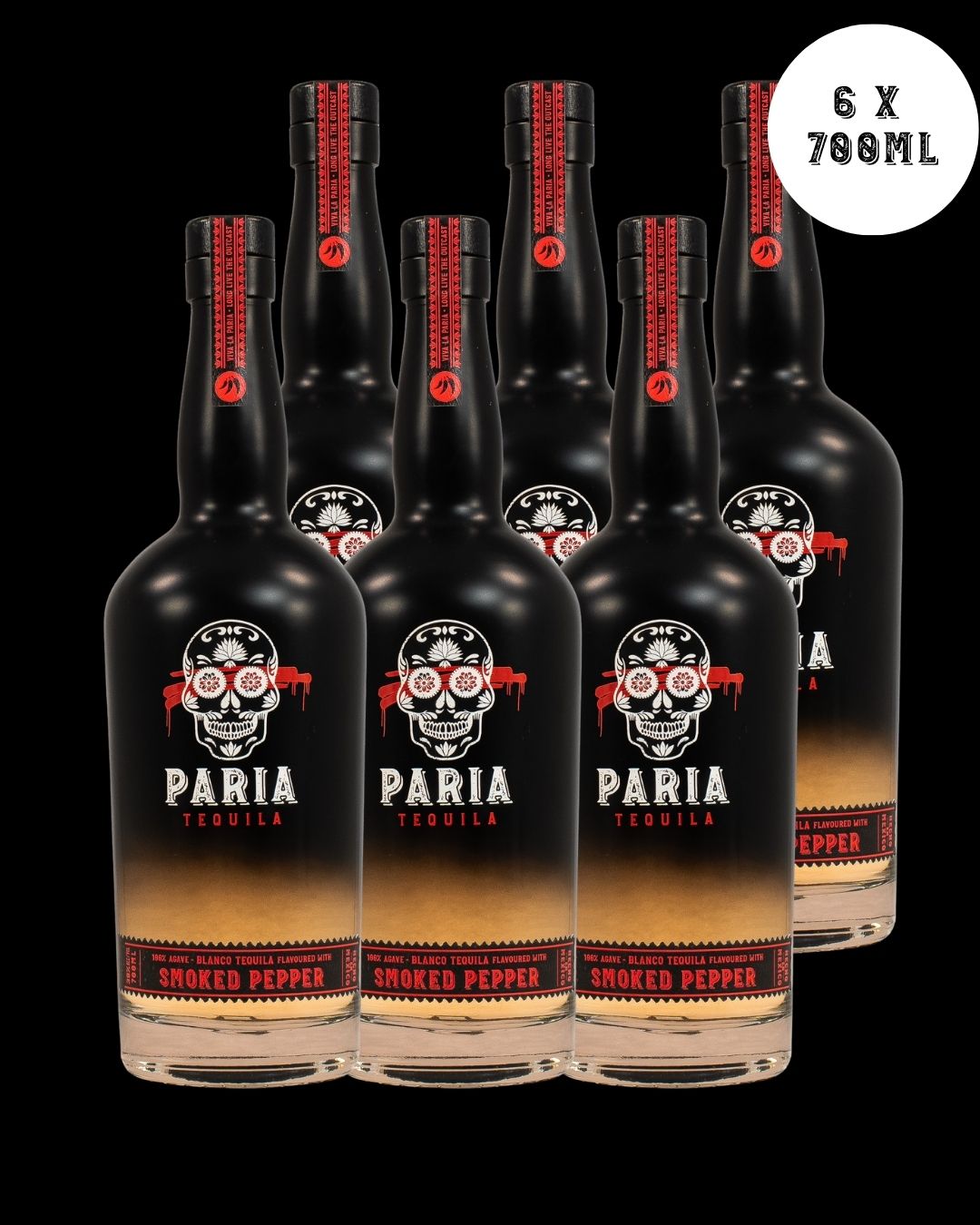 100% Agave Smoked Pepper CTN 37% ABV (6 Bottles)
